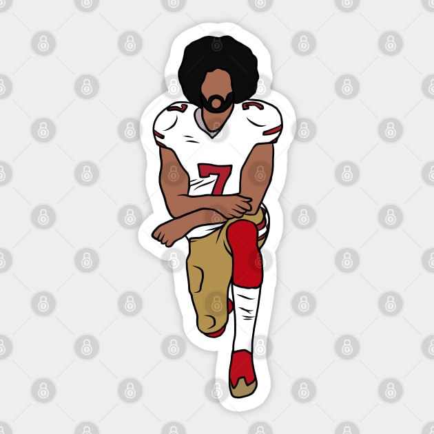 Colin Kaepernick Kneel Sticker by rattraptees